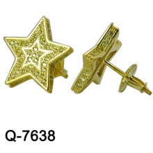 Jóias de prata dos brincos da forma do projeto 925 novos (Q-7638. JPG)